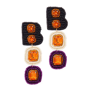 Rhinestone Boo Earrings - 2 Colors