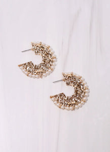 Abram Pearl Hoop Earring