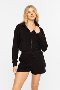 Mock Neck Athletic Romper