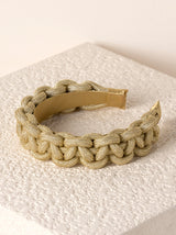 Metallic Braided Headband - Silver or Gold