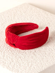 Knotted Velvet Headband - 3 Colors