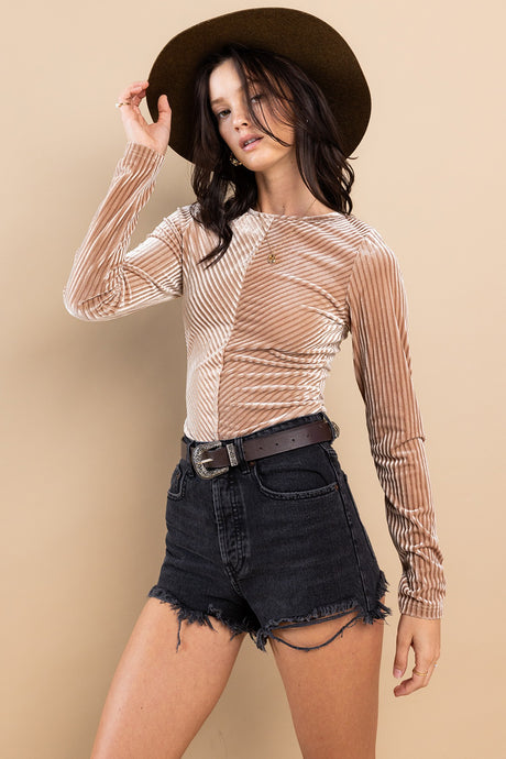 Velvet Champagne Bodysuit