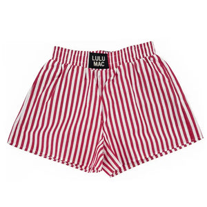 LULU MAC Red Striped Boxer Shorts
