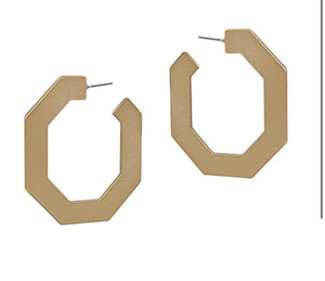 Hexagon hoops - 2 colors