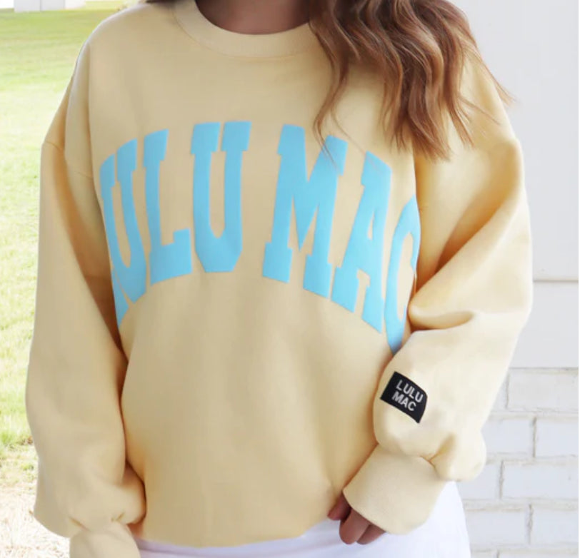 LULU MAC Butter/Light Blue Sweatshirt