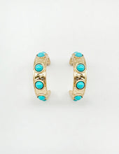 Evie Hoops - Turquoise or Pearl