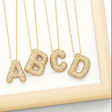 Pave Bubble Initial Necklace - Multiple Options