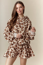 Leopard Bubble Hem Hoodie