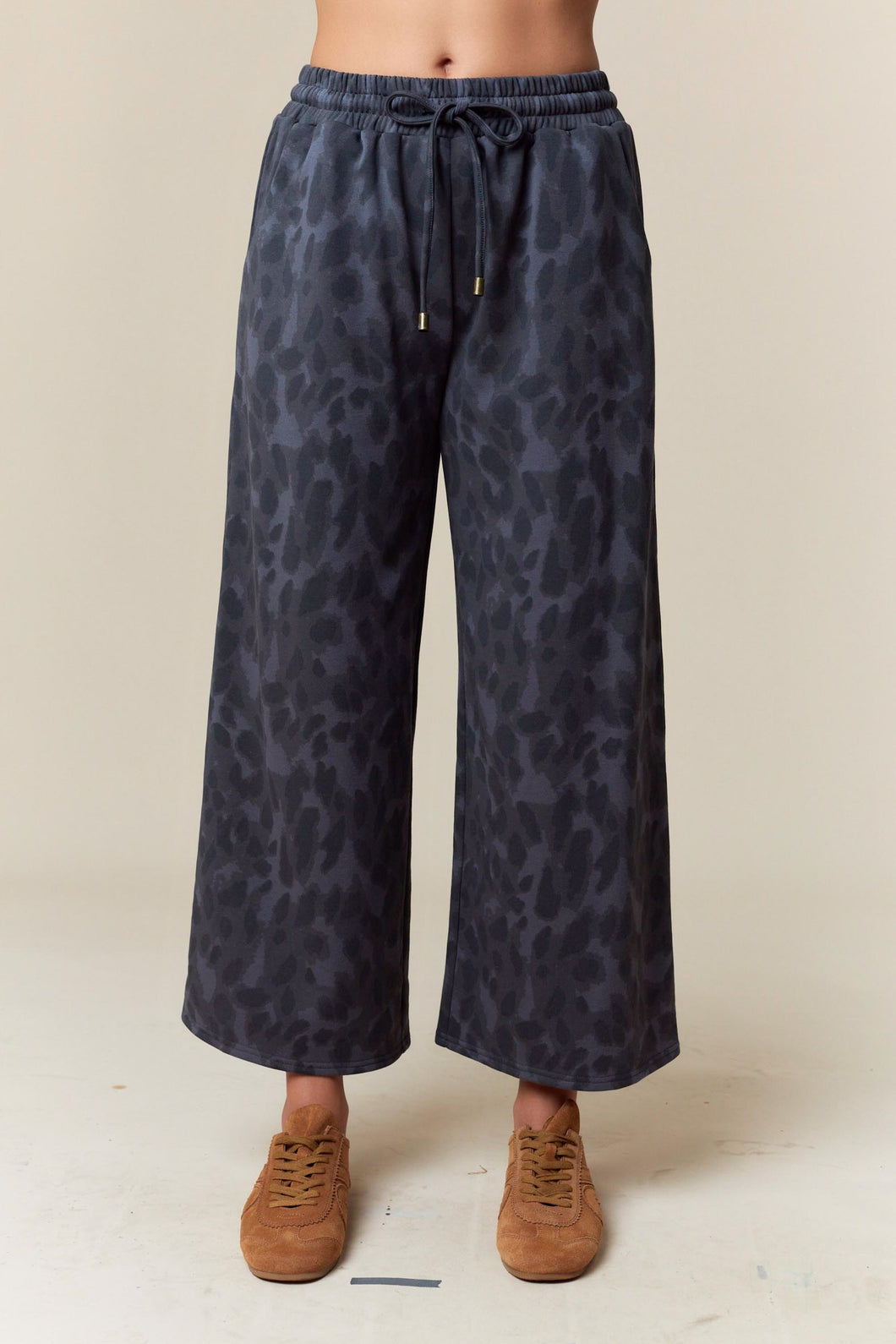 Black Leopard Pants