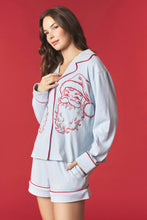 Santa Embroidery Knit Pajama Set