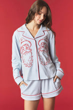 Santa Embroidery Knit Pajama Set