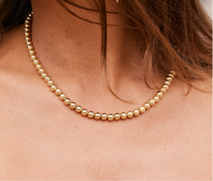 Gold Beaded Necklace - 2 Sizes
