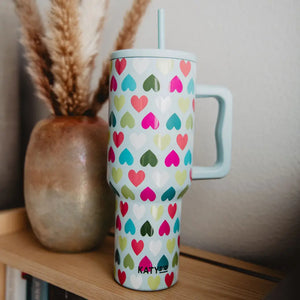 Multicolor Heart Tumbler