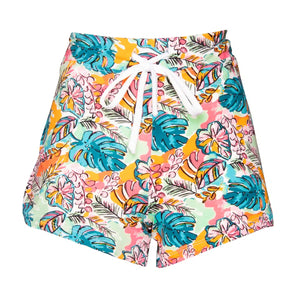 Amanda Blu Tropical Monstera Leaf Pajama Shorts