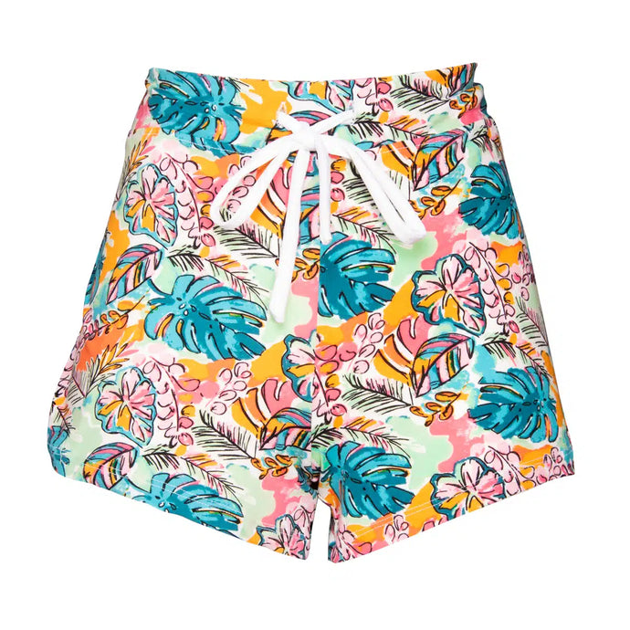 Amanda Blu Tropical Monstera Leaf Pajama Shorts