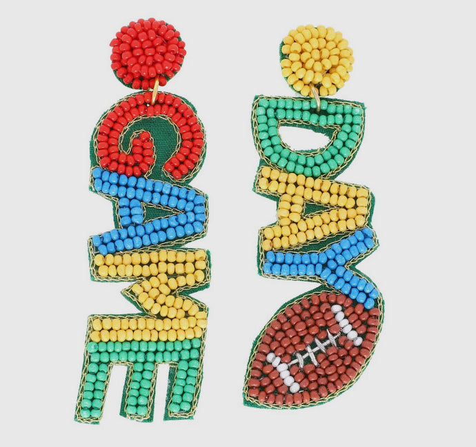 Primary Colors Game Day Earrings