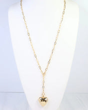 Newburgh Puffy Heart Link Necklace Gold