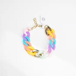 Resin Chain Bracelet - Multiple Colors