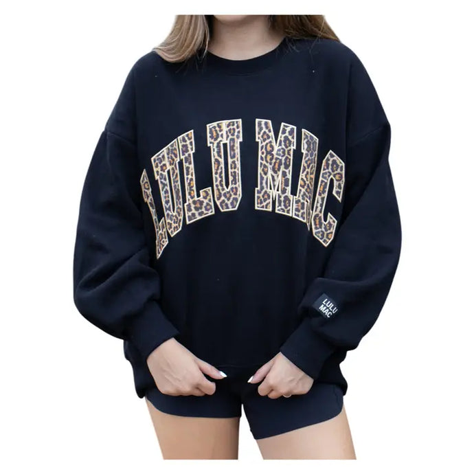 LULU MAC Black Leopard Sweatshirt