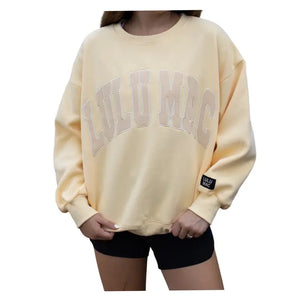 Pink/White Lulu Mac Sweatshirt