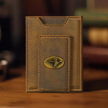 Zep-Pro Vintage Tan Leather Magnetic Front Pocket Wallet - Multiple Options