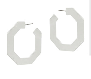 Hexagon hoops - 2 colors