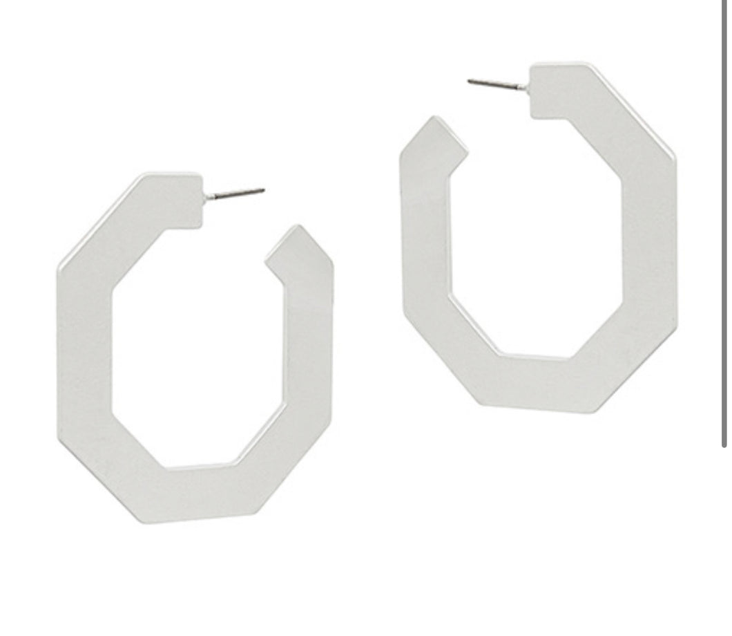 Hexagon hoops - 2 colors
