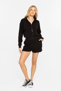 Mock Neck Athletic Romper