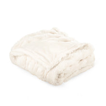 Cozy Stretch Throw Blanket | Soft Luxurious Throw - Cream or Taupe