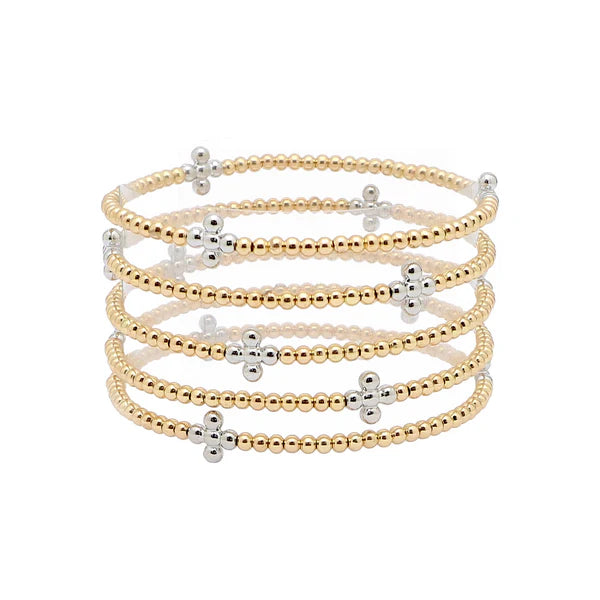 Nash Bracelet Set - Mixed metals or Pearl