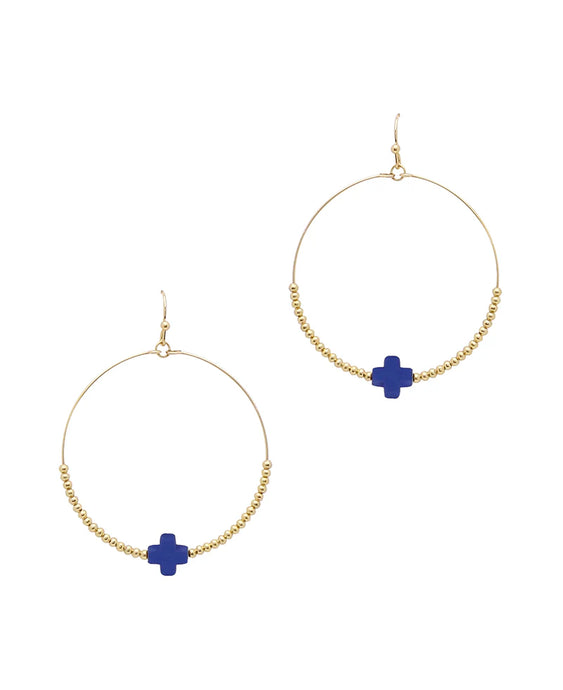Colorful Cross Hoops - Multiple Options
