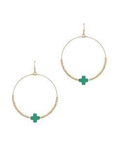 Colorful Cross Hoops - Multiple Options