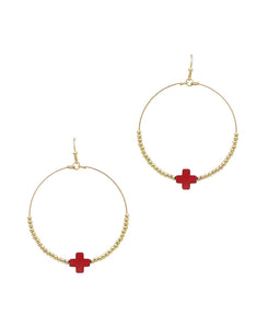 Colorful Cross Hoops - Multiple Options