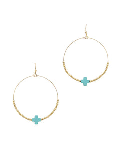 Colorful Cross Hoops - Multiple Options