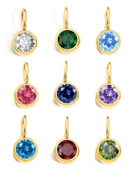 Farrah B Large Gemstone Charm - Multiple Options