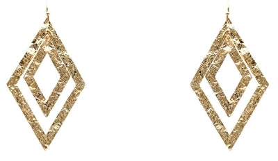 Textured Diamond Earrings - Gold & Silver