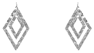 Textured Diamond Earrings - Gold & Silver