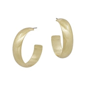 Satin Hoops - Gold & Silver
