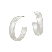 Textured Worn Hoops - Gold & Silver
