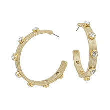 Bullseye Crystal Hoops - 3 Options