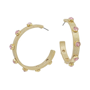 Bullseye Crystal Hoops - 3 Options