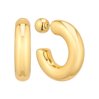 Chunky Hoop Stud - Gold or Silver