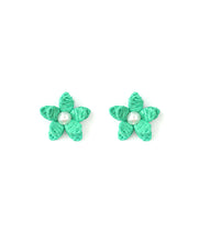 Raffia Flower Studs - 3 Colora