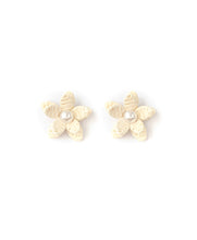Raffia Flower Studs - 3 Colora