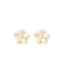 Raffia Flower Studs - 3 Colora
