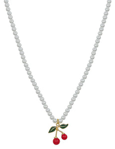 Cherry Pearl Necklace
