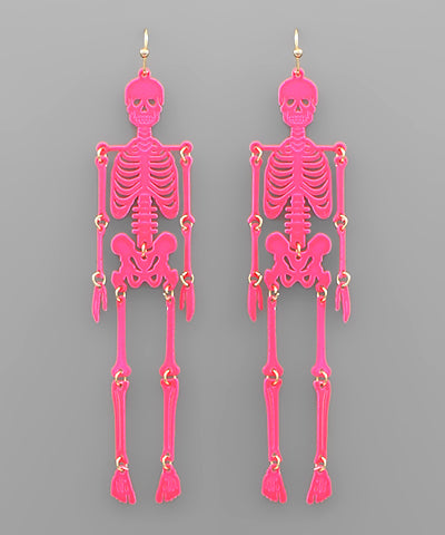 Neon Skeleton Earrings - 2 Colors