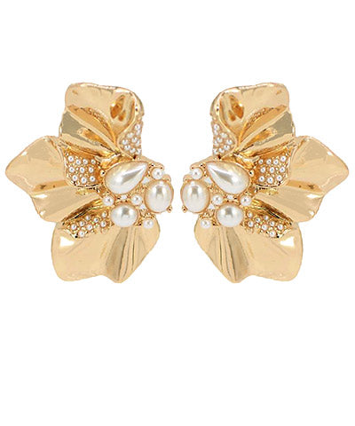 Pearl Flower Earrings