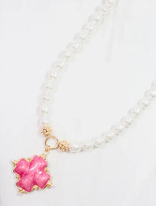 Edie Necklace - Pink or Turquoise