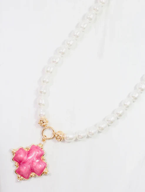 Edie Necklace - Pink or Turquoise